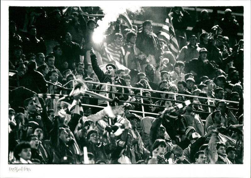 Football fans - Vintage Photograph