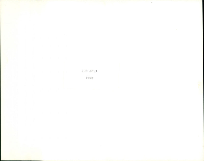 Bon Jovi - Vintage Photograph