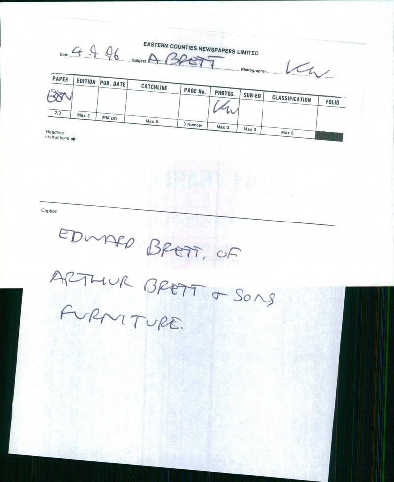 Edward Brett - Vintage Photograph