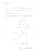 Jim Clark - Vintage Photograph