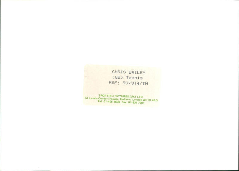 Chris Bailey - Vintage Photograph