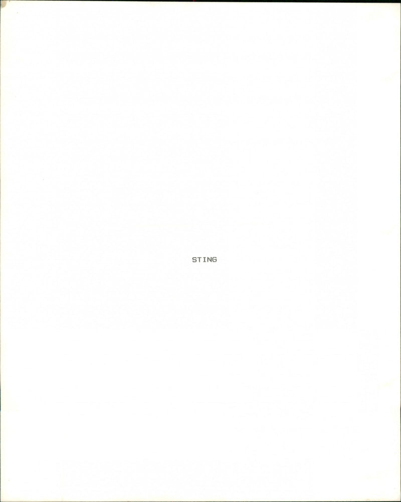 Sting - Vintage Photograph