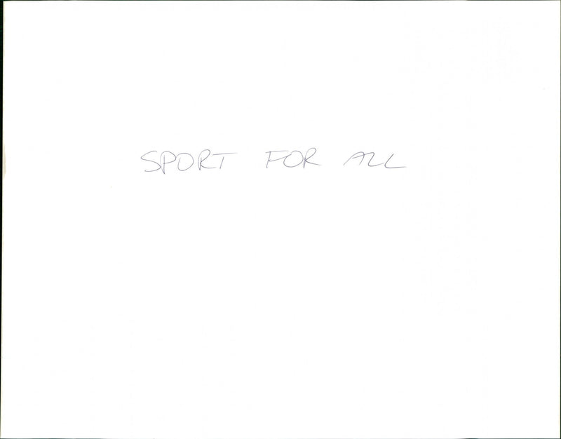 Sport for All - Vintage Photograph