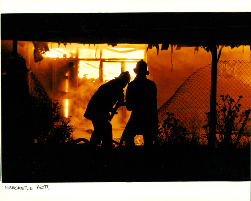 NEWCASTLE RIOTS - NORTH OFFICE HEAD ROOM, STREET - Vintage Photograph