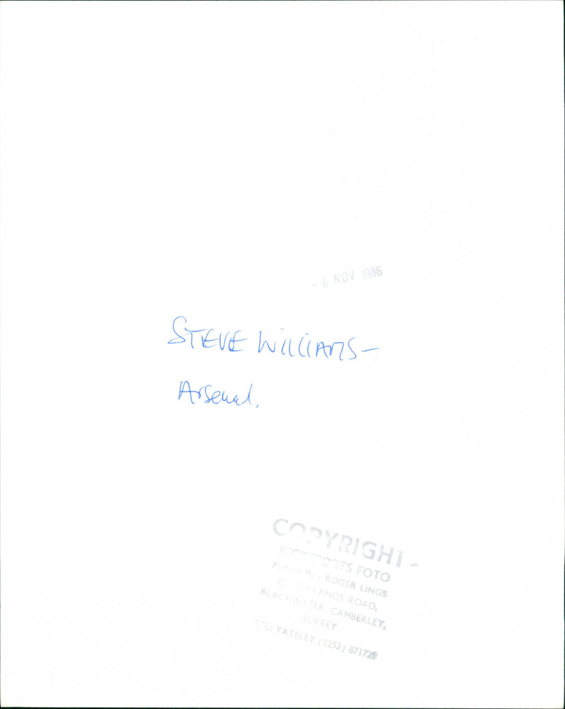 Steve Williams. - Vintage Photograph
