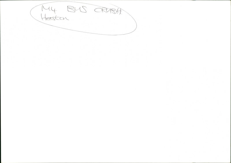 M4 Bus Crash, Heston - Vintage Photograph