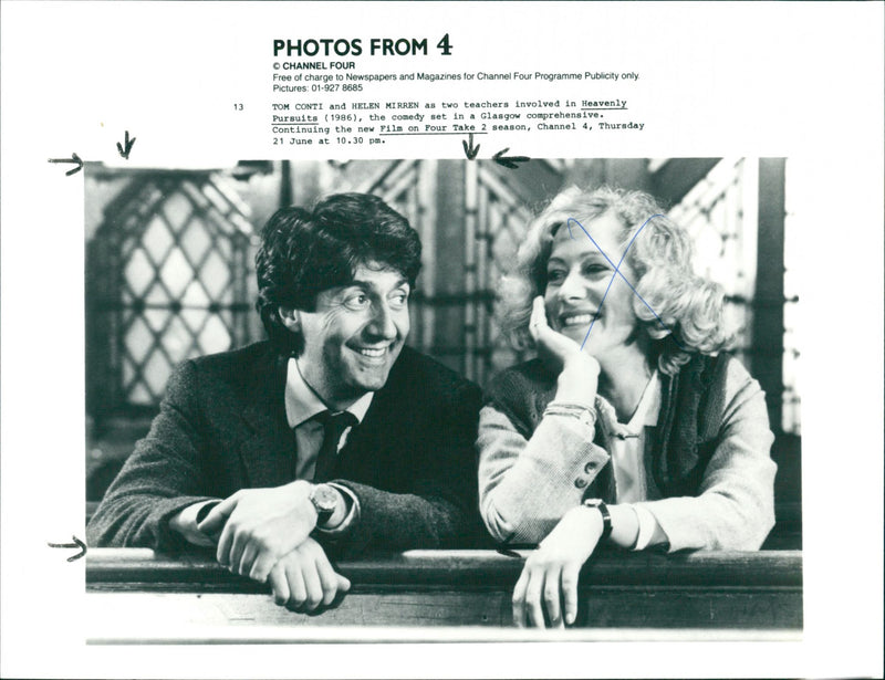 Tom Conti and Helen Mirren - Vintage Photograph