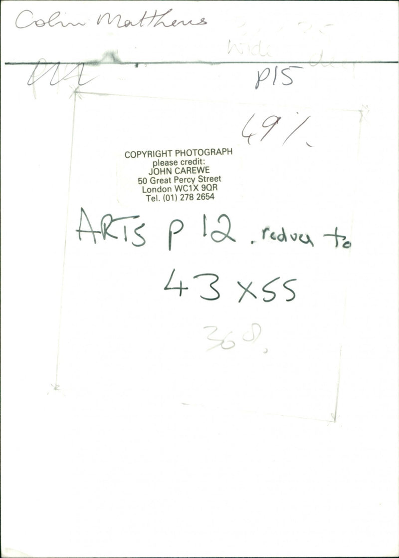 English musician Colin Matthews - Vintage Photograph