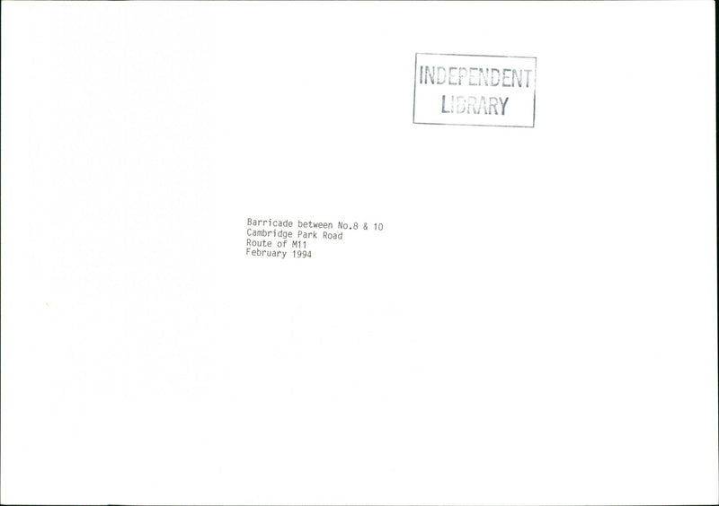 M11 Protest - Vintage Photograph