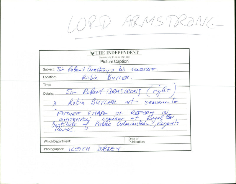 Lord Armstrong - Vintage Photograph