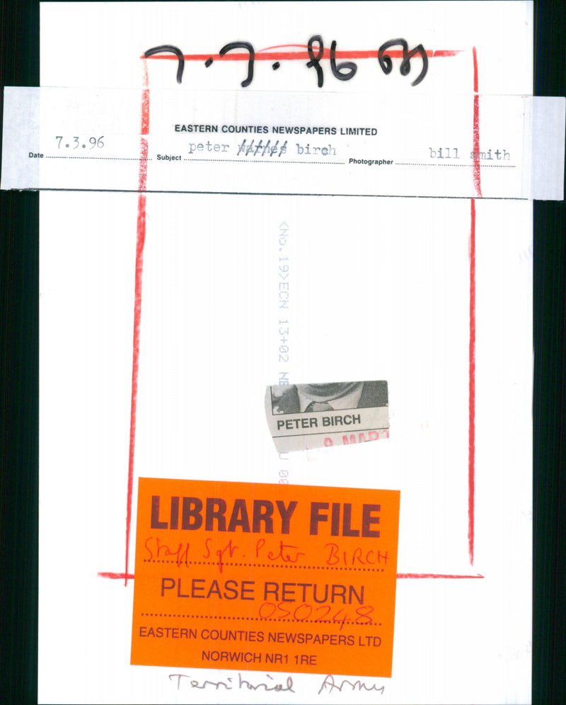 Staff Sergeant Peter Birch - Vintage Photograph