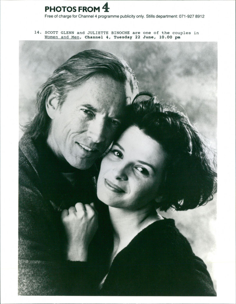 Juliette Binoche with Scott Glenn - Vintage Photograph