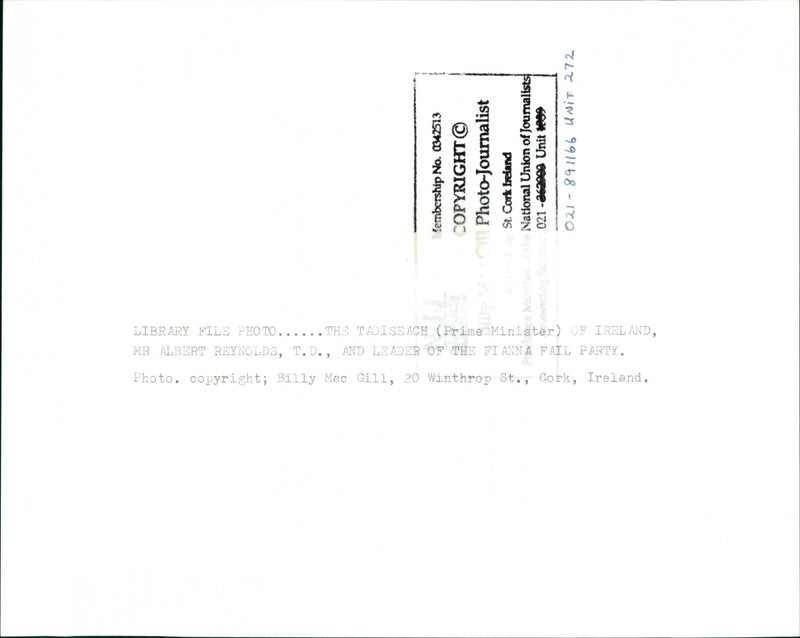 Albert Reynolds - Vintage Photograph