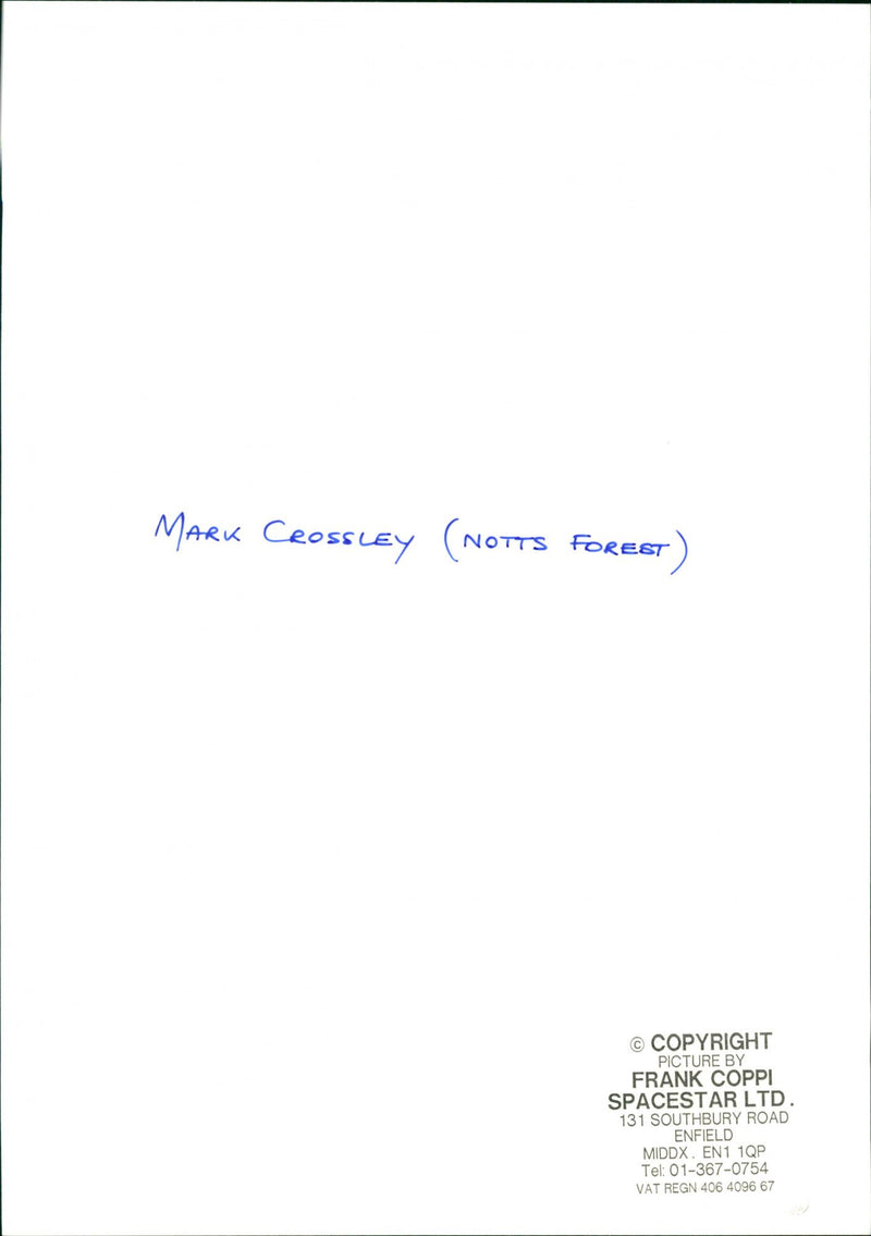 Mark Crossley - Vintage Photograph