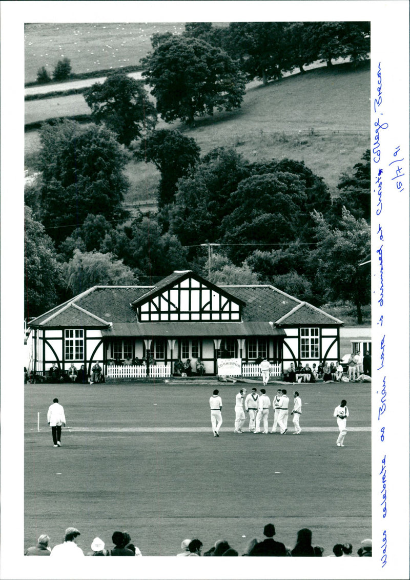 Cricket, Wales v West Indies - Vintage Photograph