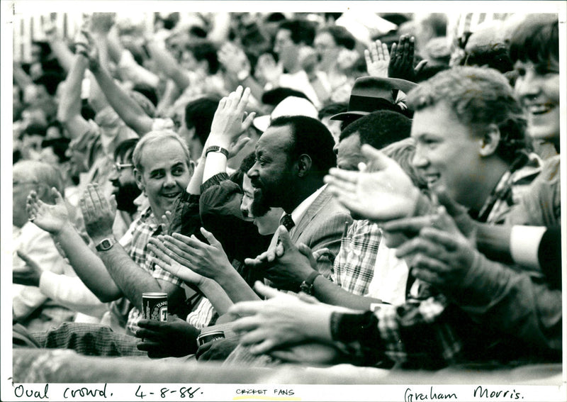 Cricket Fans - Vintage Photograph