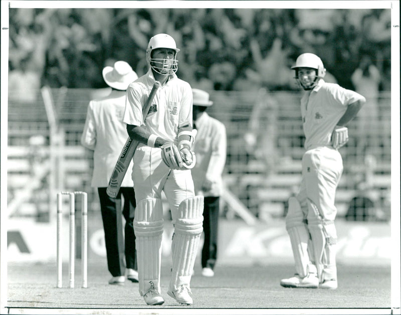 Cricket Tour India v England - Vintage Photograph