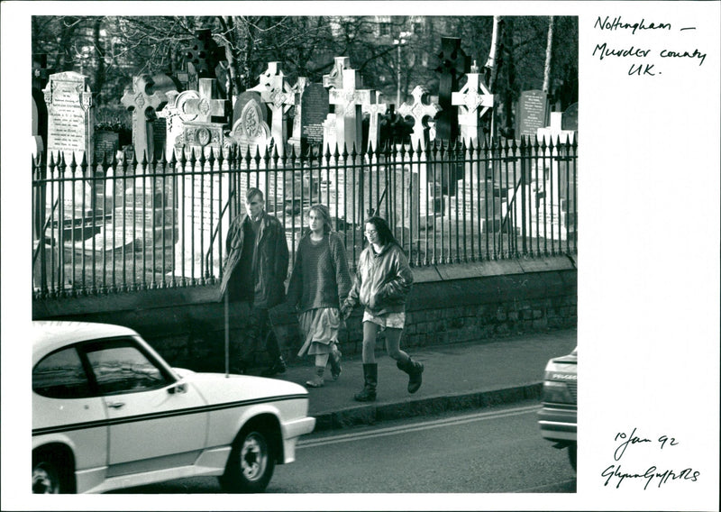 MURDER - NOTTINGHAM COUNTY, JAN, UK - Vintage Photograph