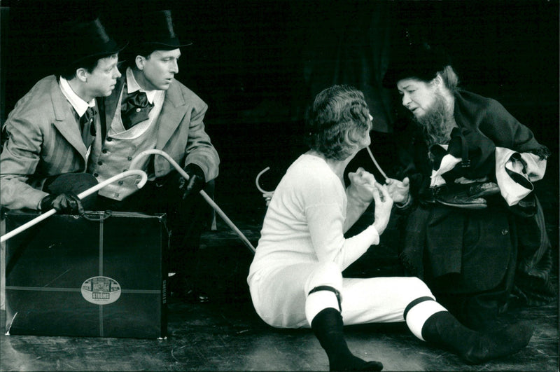The play "Chang Eng" with Krister Henriksson, Philip ZandÃ©n at Young Klara - Vintage Photograph