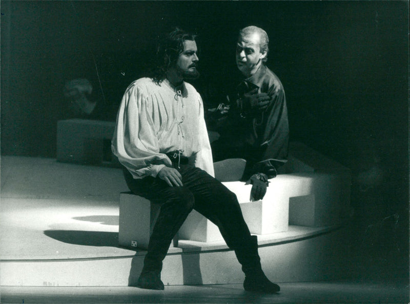 Thomas Sunnergardh and Staffan Sandlund at the Opera of "Taverner" - Vintage Photograph