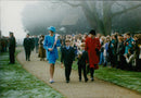 Princess Diana, Prince William, Prince Harry with Princess Anne - Vintage Photograph