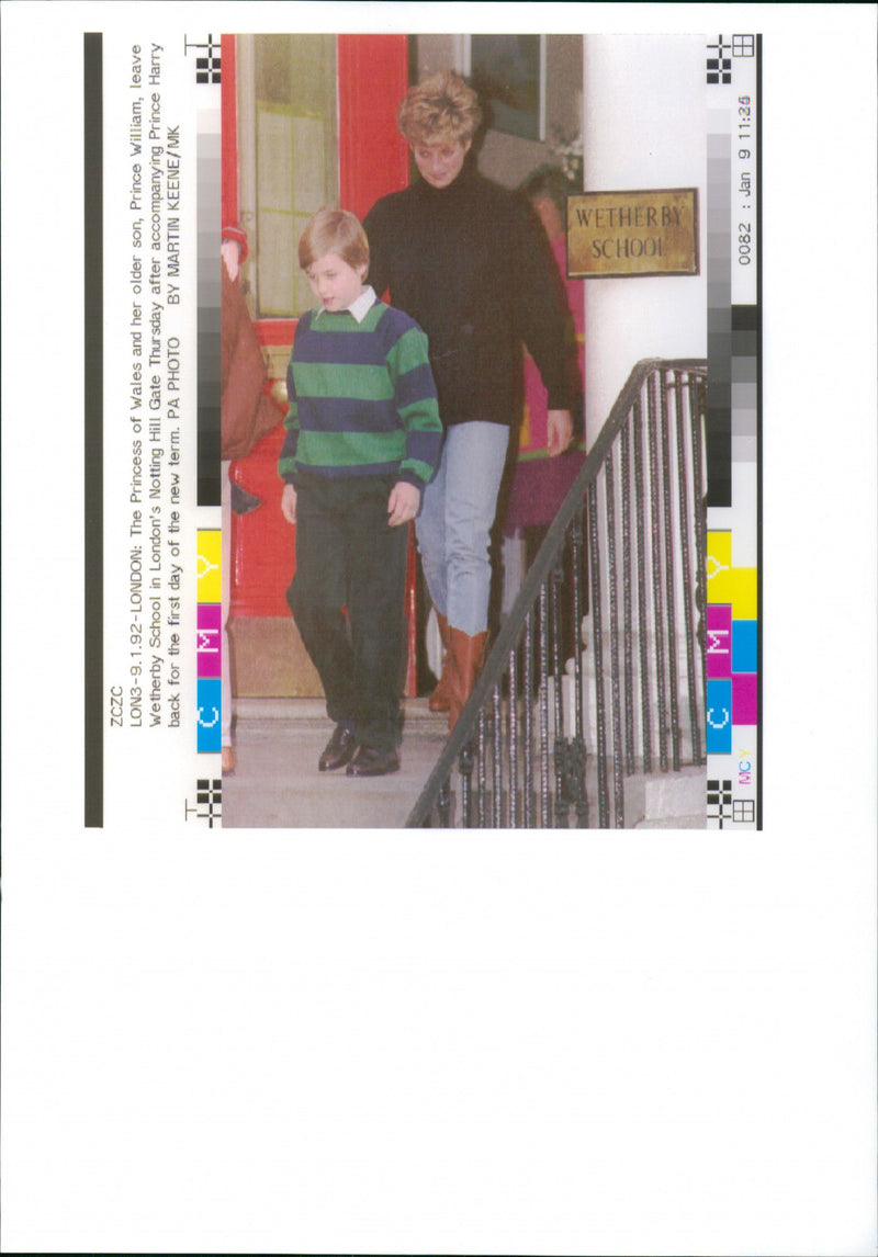 Princess Diana with her son Prince William - Vintage Photograph