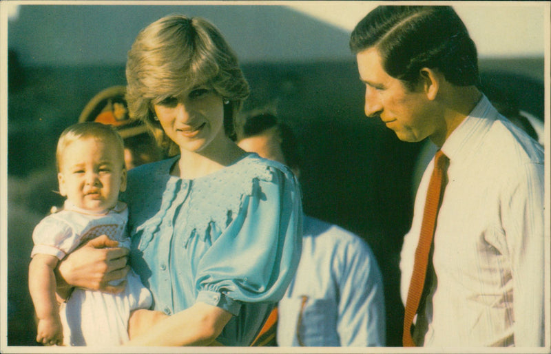 Prince Charles and Princess Diana with their son Prince William - Vintage Photograph