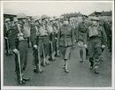 Mary, Princess Royal inspects Canadians - Vintage Photograph