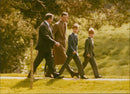 Charles, Prince of Wales with sons Prince William and Prince Harry - Vintage Photograph