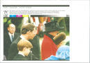 Prince Charles and Princess Diana with their son Prince William at Sandringham Parish Church - Vintage Photograph