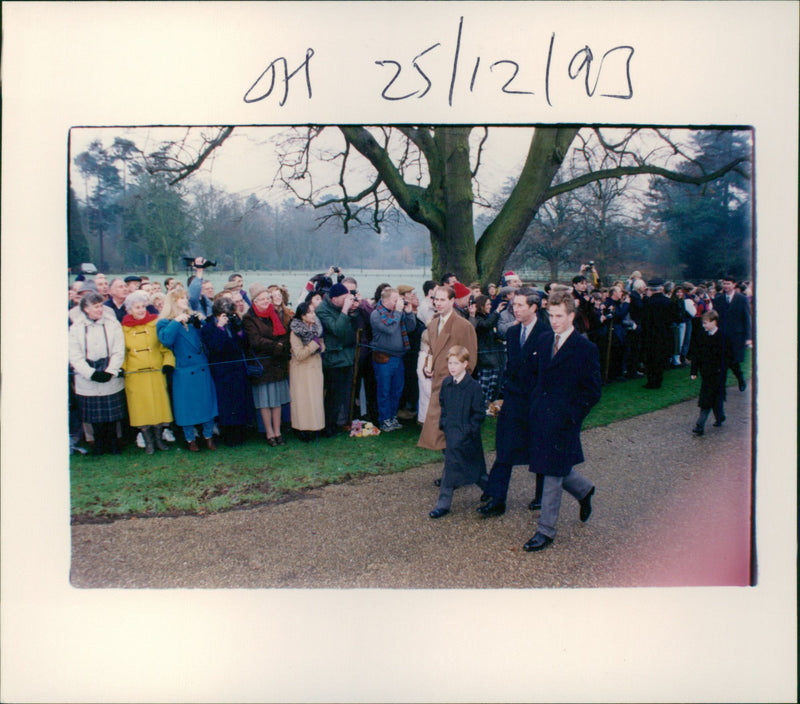 Prince Charles and his sons Prince William and Prince Harry with Prince Edward and Peter Phillips - Vintage Photograph