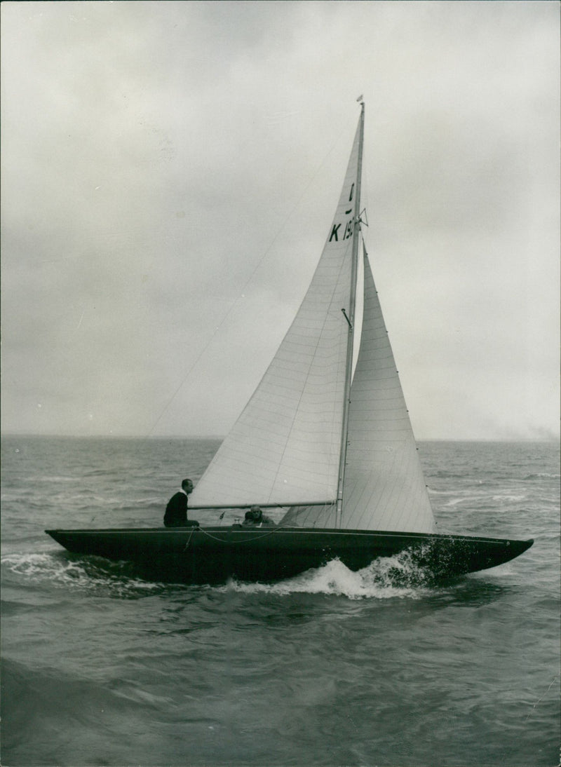 Duke of Edinburgh sails yacht - Vintage Photograph