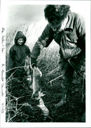 Rabbit Hunting - Vintage Photograph