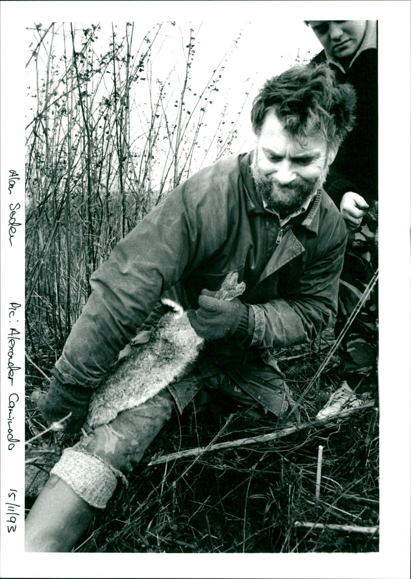 Rabbit Hunting - Vintage Photograph
