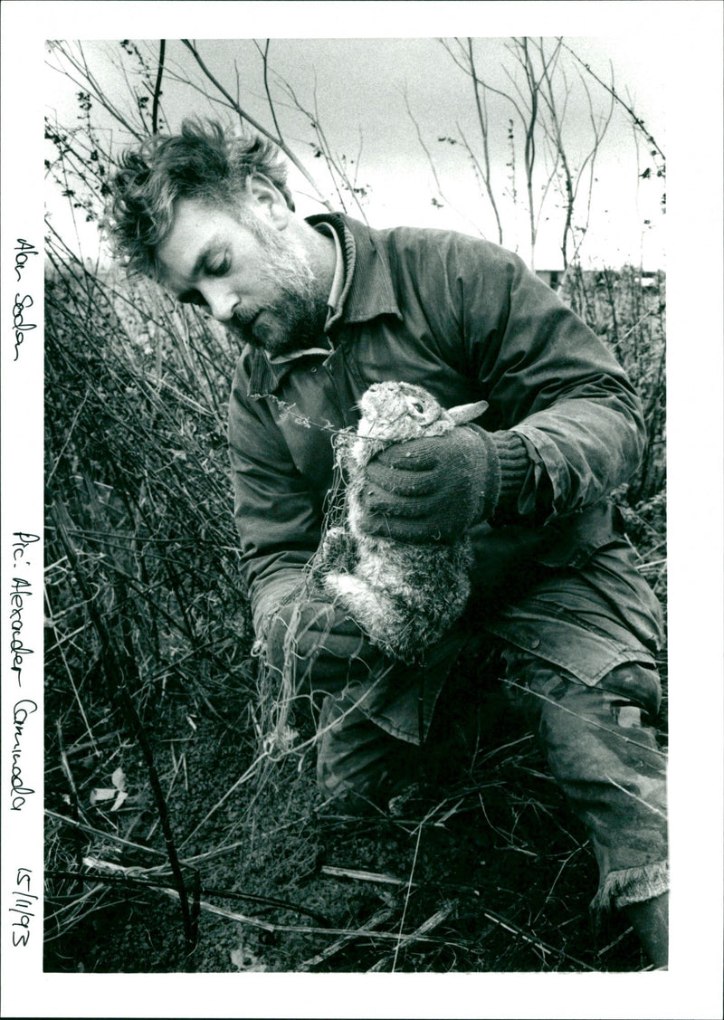 Rabbit Hunting - Vintage Photograph
