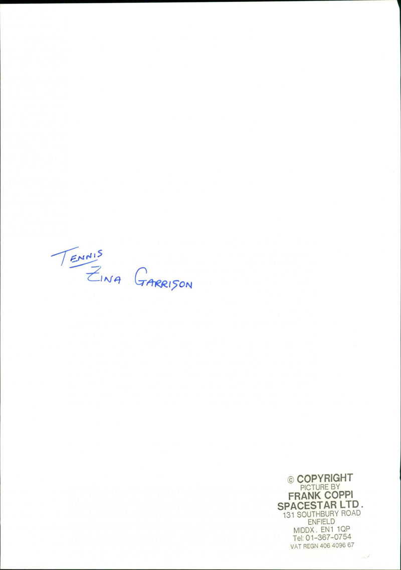 Zina Garrison - Vintage Photograph