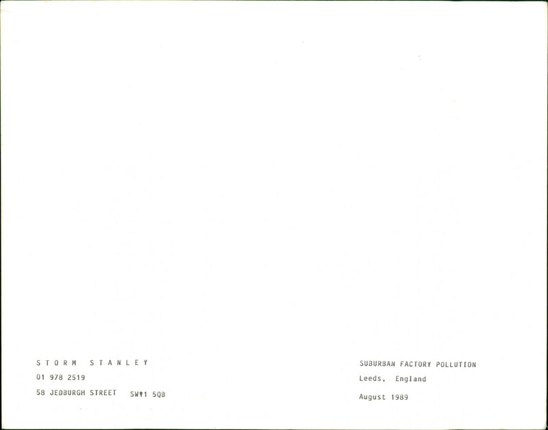 Pollution - Vintage Photograph