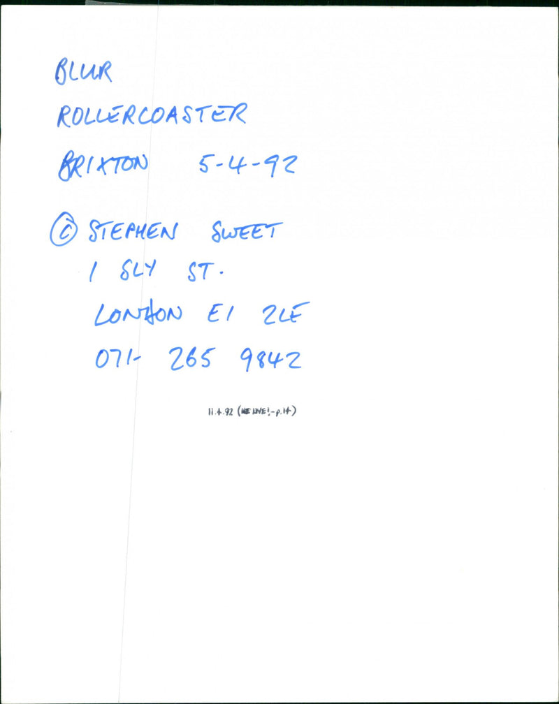 Blur - Vintage Photograph