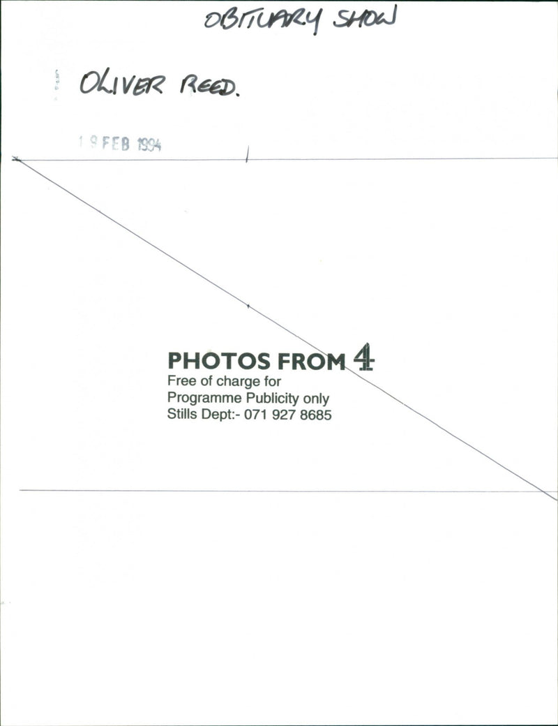 Oliver Reed - Vintage Photograph