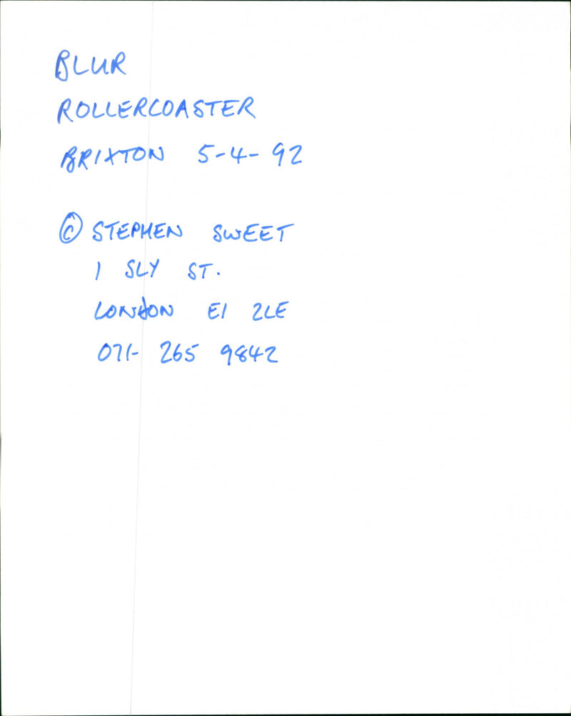 Blur - Vintage Photograph