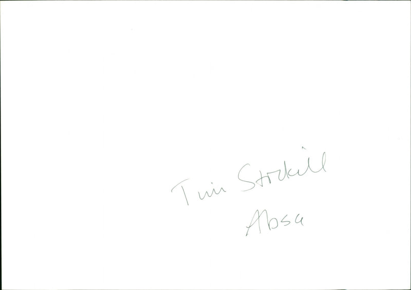 Tim Stockill - Vintage Photograph