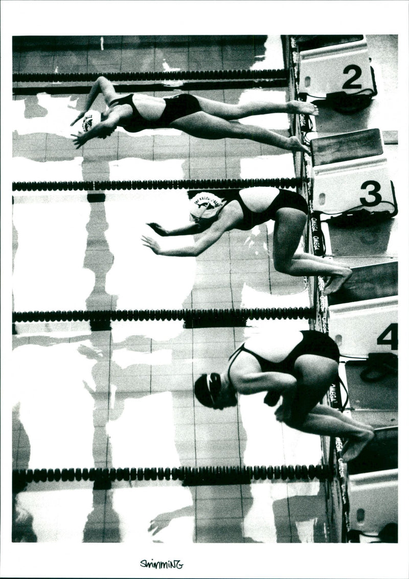 Swimming - Vintage Photograph