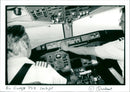 Air Europe 757 cockpit - Vintage Photograph