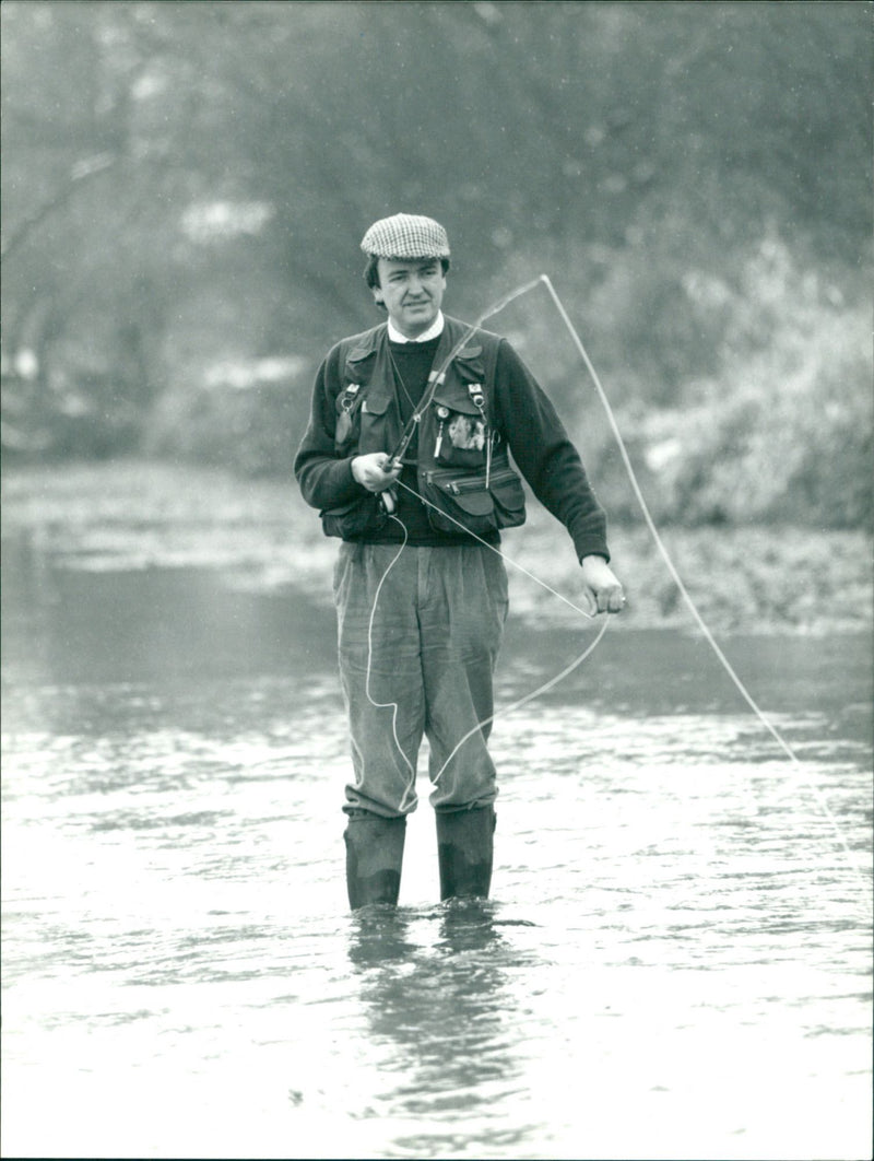 Fisherman Ian Hay in BBC's Nature: Not A Drop To Drink - Vintage Photograph
