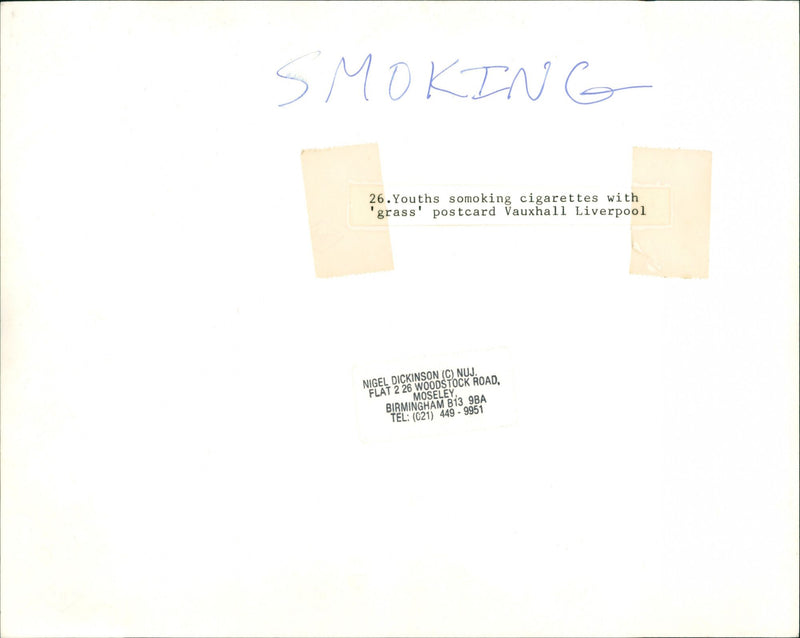 Smoking - Vintage Photograph