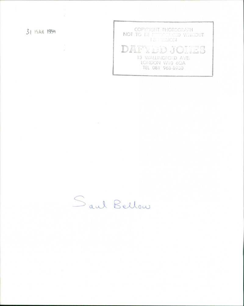 Saul Bellow - Vintage Photograph