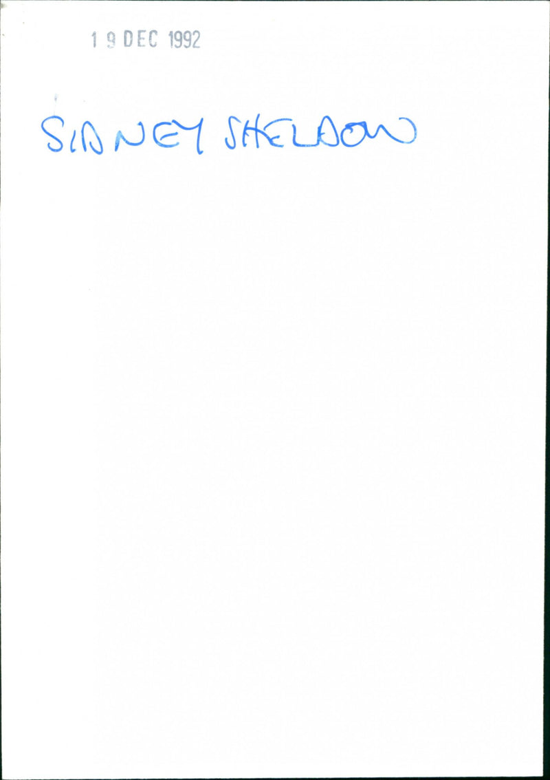 Sidney Sheldon - Vintage Photograph