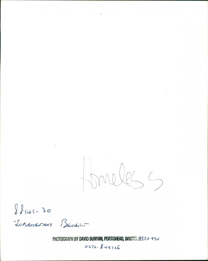 Homeless - Vintage Photograph