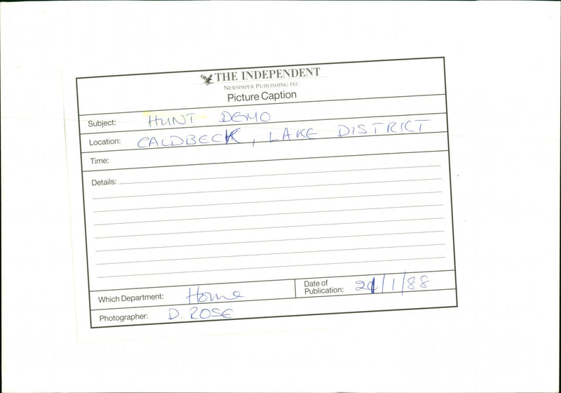 Hunt - Vintage Photograph