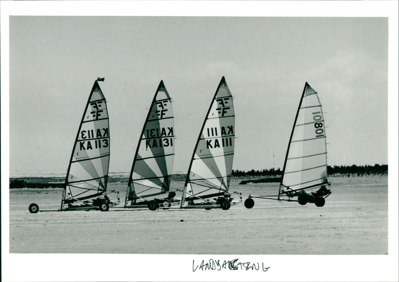 Land Yachting - Vintage Photograph